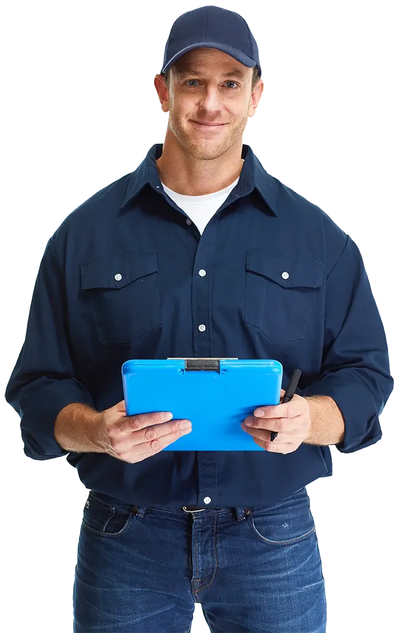 Denver Garage Door LTD Master Technician performing inspection